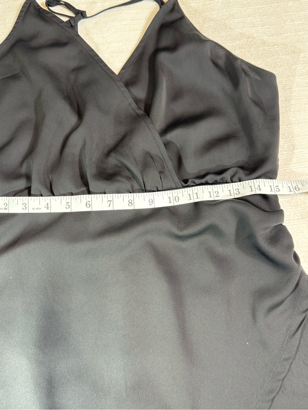 Tobi Asymmetrical Faux Wrap Mini Cocktail Dress Black Large - Picture 6 of 9